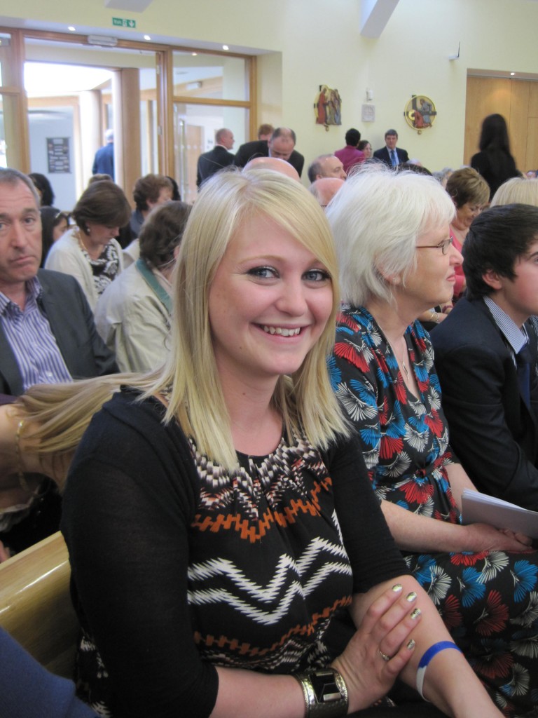 Tricia looking very relaxed and happy after her Confirmation