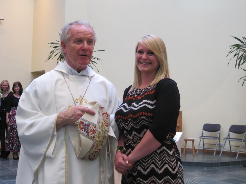 Trisha with Bishop Keiran