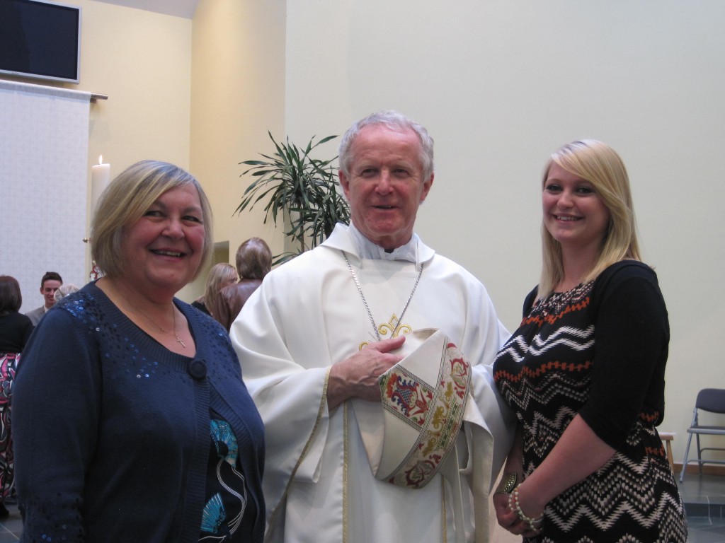 Tricia with Julienne and Bishop Keiran